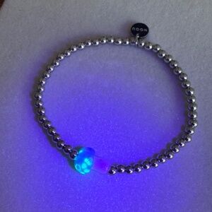 Blue Mushroom Glow Nogu Stretch Bracelet